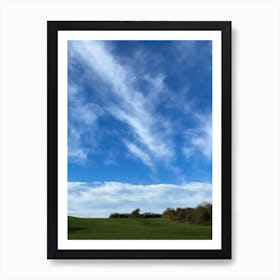 Blue Sky Over A Field Art Print