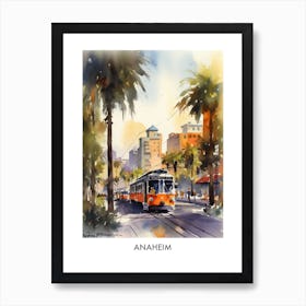 Anaheim Watercolor 3 Travel Poster Art Print