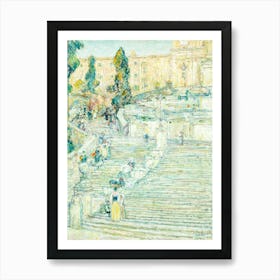 The Spanish Stairs, Rome (1987), Frederick Childe Hassam Art Print