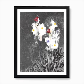 Flowers Still Life, Happy Abstraction 5 Art Print