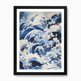 Great Blue Waves Art Print