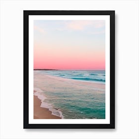 Lorne Beach, Australia Pink Photography 1 Art Print