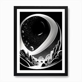 Cosmology Noir Comic Space Art Print