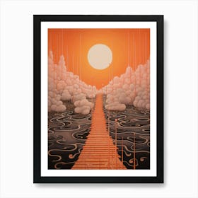 Linear Progression Abstract 9 Art Print