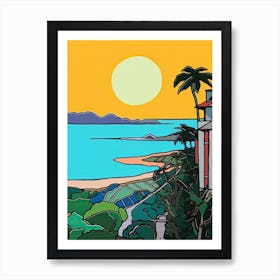 Minimal Design Style Of Onolulu Hawaii, Usa 3 Art Print