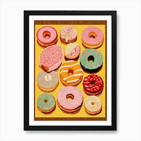 Donuts Vintage Illustration 7 Art Print