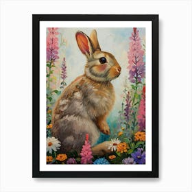 Himalayan Rabbit Painting 4 Art Print