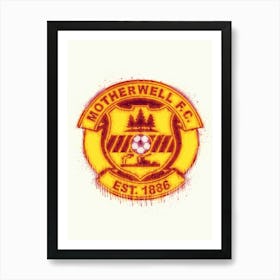 Motherwell Fc League Scotland Art Print