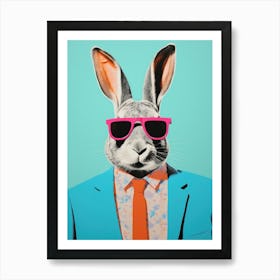 Rabbit In Sunglasses Art Print