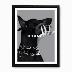 Chanell Fashion Doberman Art Print