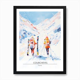 Courchevel   France, Ski Resort Poster Illustration 2 Art Print