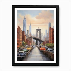 Manhanttan Bridge New York Brooklyn Travel Art Print 1 Art Print