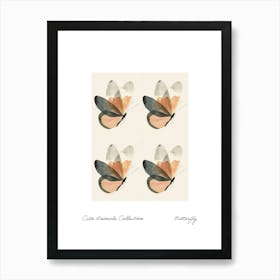 Cute Animals Collection Butterfly 2 Art Print