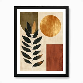 Abstract Leaf Canvas Print 3 Art Print