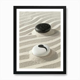 Zen Stones In The Sand Art Print