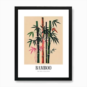 Bamboo Tree Colourful Illustration 4 Poster Art Print