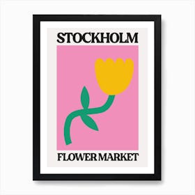 Stockholm Flower Market Art Print