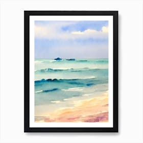 Cha Am Beach 2, Thailand Watercolour Art Print