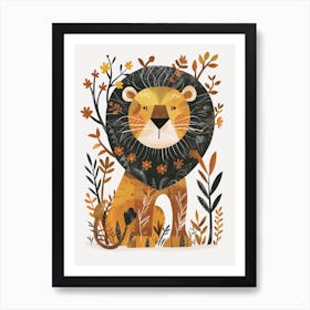 African Lion Lion In Different Seasons Clipart 2 Art Print
