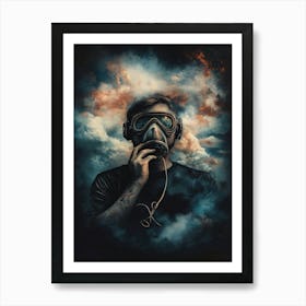 Gas Mask OIl Painting Art Print