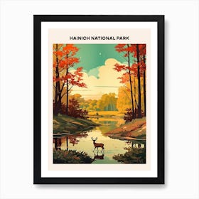 Hainich National Park Midcentury Travel Poster Art Print