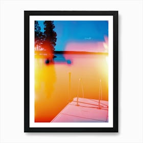 Film photograph artwork of the lake in Nykvarn. Art Print