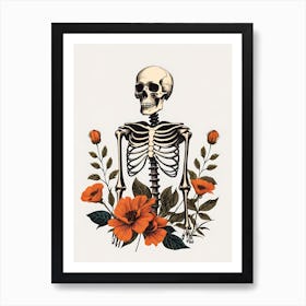 Floral Skeleton Botanical Anatomy (15) Art Print