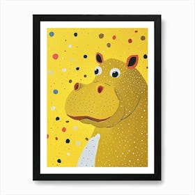 Yellow Hippo 4 Art Print