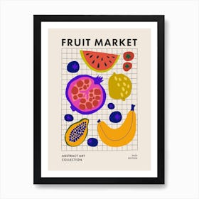 Fruit Market Colorful Abstract Kitchen Art 5 Art Print