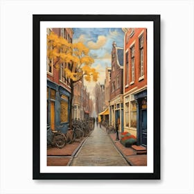 11.Streets of Amsterdam, Van Gogh, frescoes. Art Print