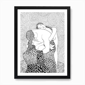 Family (Klimt remake) Art Print