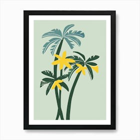 Palm Tree Flat Illustration 4 Art Print