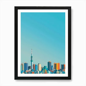 Tokyo Japan 3 Colourful Illustration Art Print