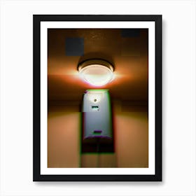 Lamp On A Wall Art Behind Couch Art Print