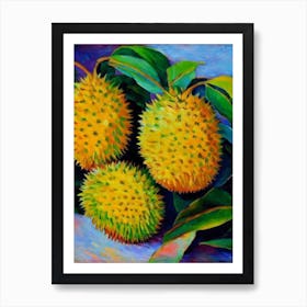 Durian Vibrant Matisse Inspired Painting Fruit Affiche