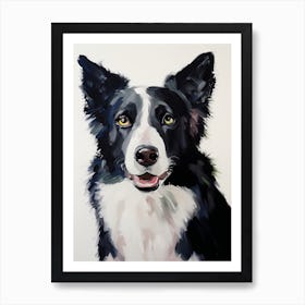 Digital Painted Collie Dog Art Print