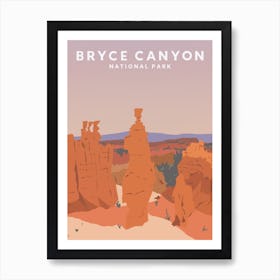 Bryce Canyon National Park, Utah Travel Poster Art Print