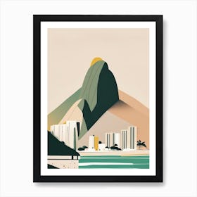 Rio De Janeiro Brazil Simplistic Tropical Destination Poster