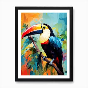 Colourful Watercolour Toucan 2 Art Print