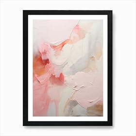 Muted Pink Tones, Abstract Raw Painting 6 Art Print