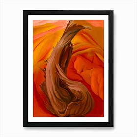 Georgia O'Keeffe - Stump in Red Hills Art Print