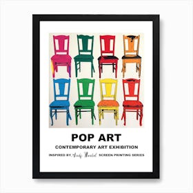 Poster Chairs Pop Art 5 Art Print