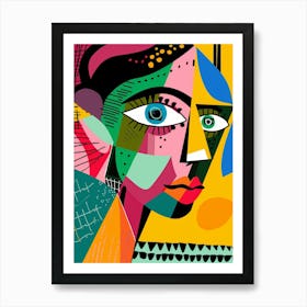 Abstract Portrait Of A Woman 89 Art Print