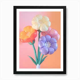 Dreamy Inflatable Flowers Scabiosa 3 Art Print