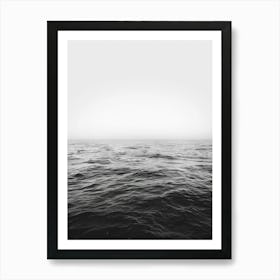 Ocean In Black And White 1 Art Print