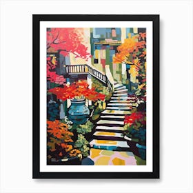 Yuyuan Gardens, China, Painting 2 Art Print