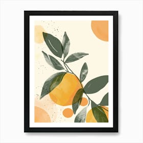 Apricot Close Up Illustration 3 Art Print