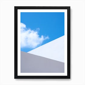 Abstract Architecture Blue Sky & Clouds Art Print Art Print