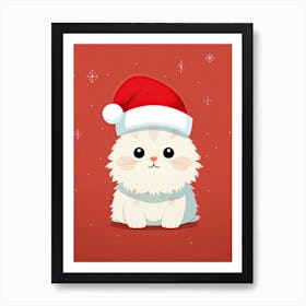 Santa Cat 6 Art Print