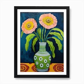 Flowers In A Vase Still Life Painting Everlasting Flower 2 Affiche